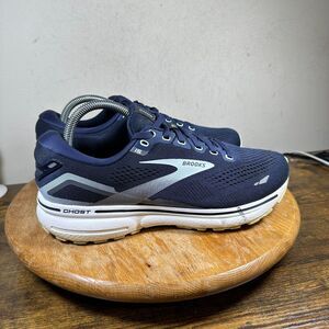 Brooks‎ Ghost 15 Blue White Lace Up Athletic Shoes 1203801B450 Women's Size 10 D